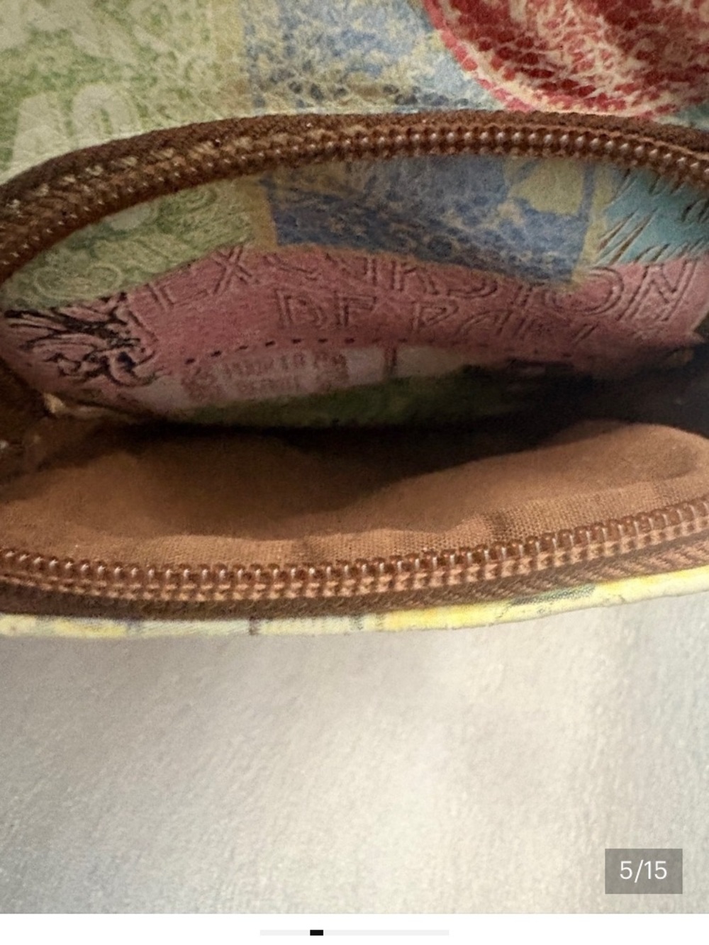 Relic Paris Postcard Collage Crossbody Bag Eiffel Tower Print Multi Pocket Y2K - Picture 4 of 12